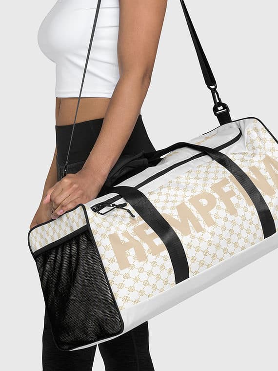Duffle Bag Lettername Design - White