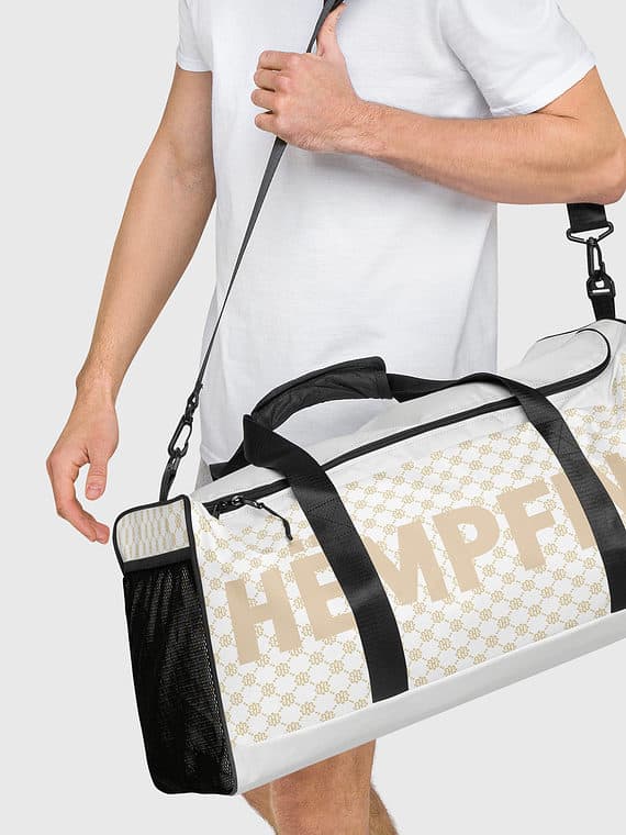 Duffle Bag Lettername Design - White