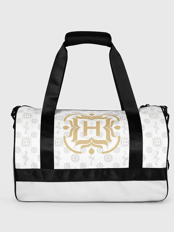 Gym Bag Monogram Motif - White