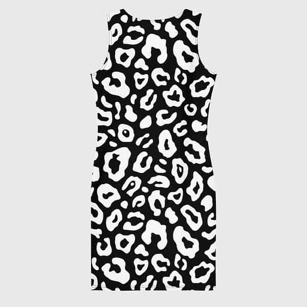 Fitted Dress Leopard Print - Black
