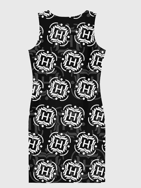 Fitted Dress Monogram - Black