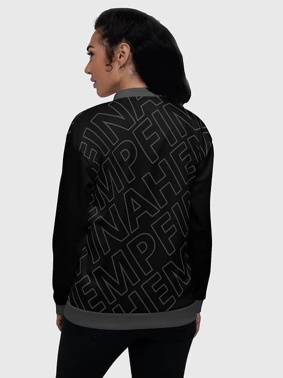 Bomber Jacket Crosslink Pattern - Black
