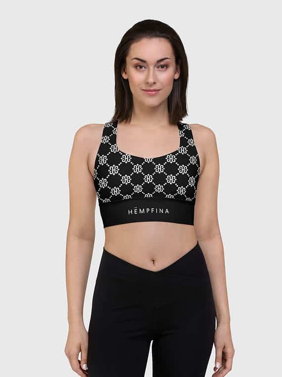 Sports Bra Crosslink Pattern - Black