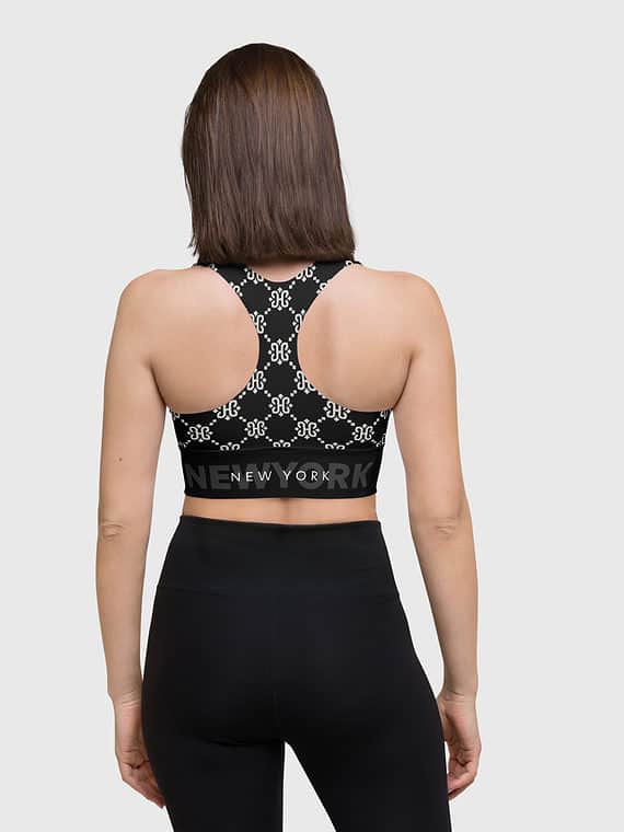 Sports Bra Crosslink Pattern - Black