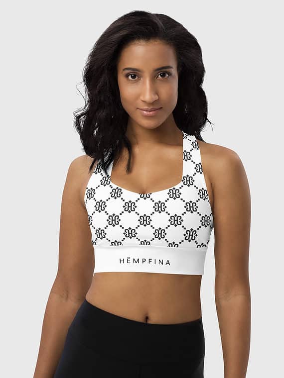 Sports Bra Crosslink Pattern - White
