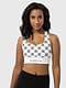 Sports Bra Crosslink Pattern - White