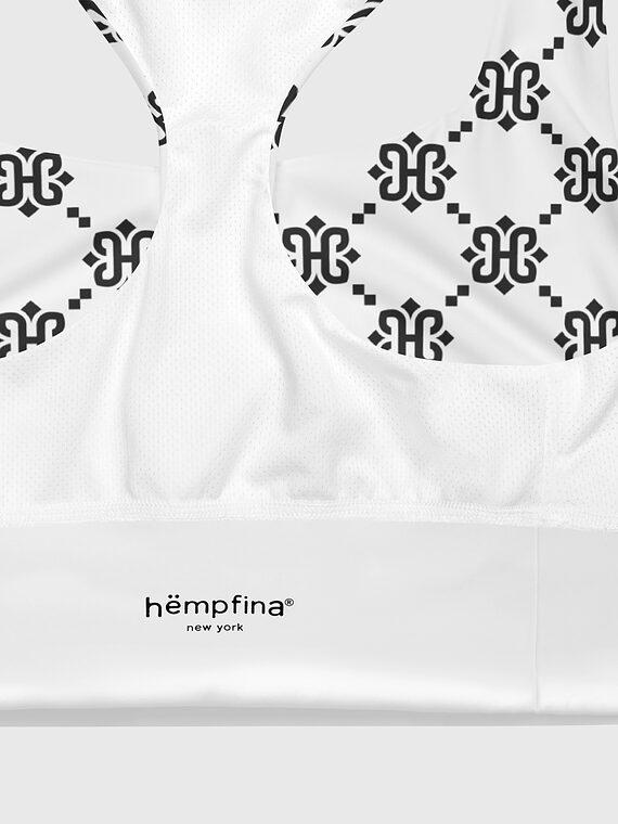 Sports Bra Crosslink Pattern - White