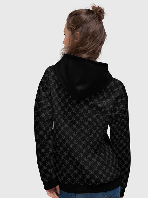 Hoodie Crosslink Pattern - Black