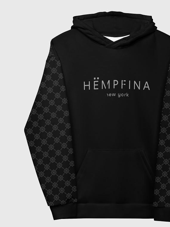 Hoodie Crosslink Pattern - Black