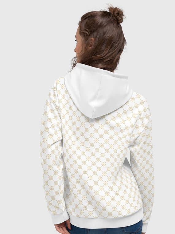 Hoodie Crosslink Pattern - White