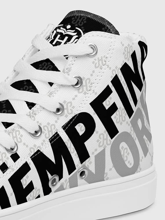 Canvas High-Tops Lettername Design - White