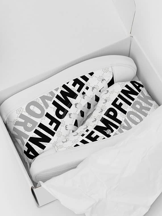 Canvas High-Tops Lettername Design - White