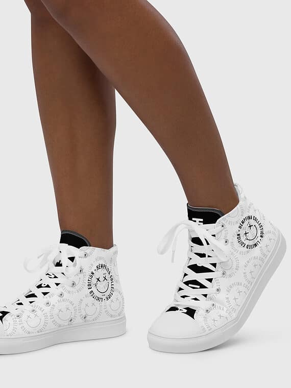 Canvas High-Tops Fake Smile Emblem - White