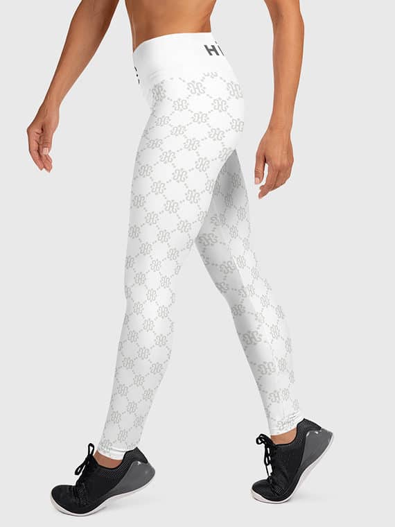 Leggings Crosslink Pattern - White