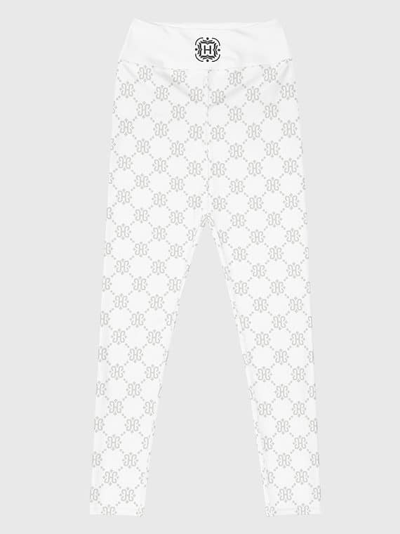 Leggings Crosslink Pattern - White