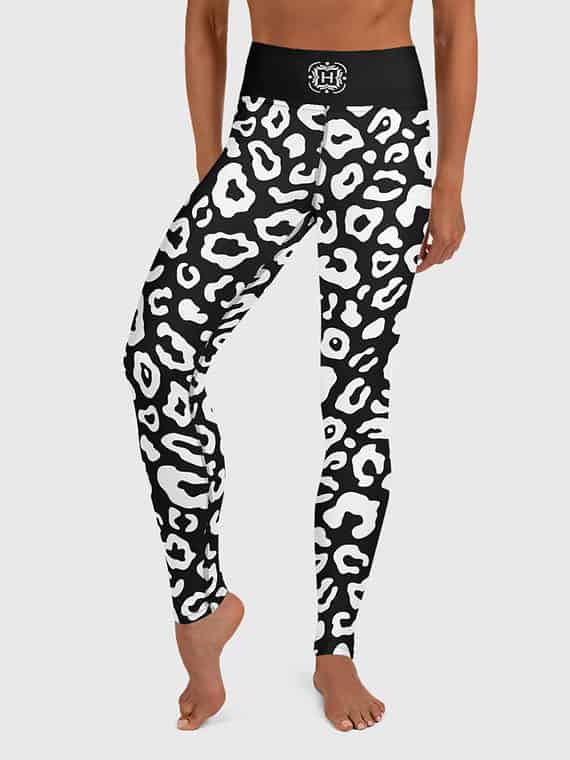 Leggings Leopard Print - Black