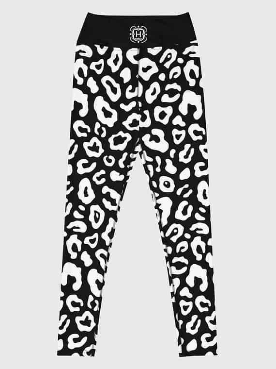 Leggings Leopard Print - Black