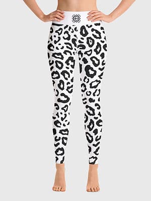 Leggings Leopard Print - White