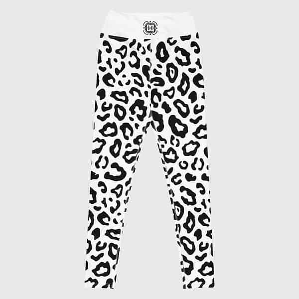 Leggings Leopard Print - White