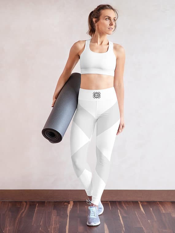 Leggings Monogram Stripe - White