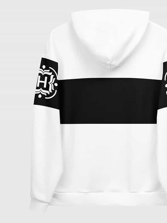 Hoodie Stripe Monogram - White