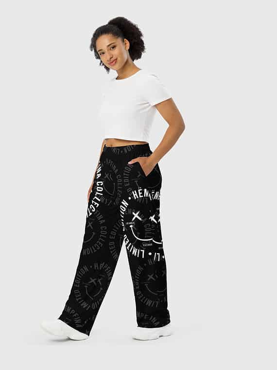 Wide-Leg Pants Fake Smile Club - Black