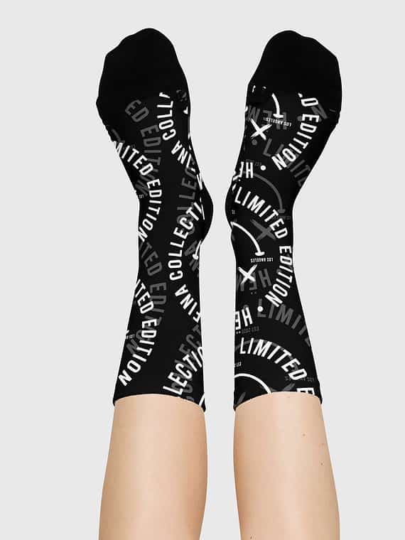 Crew Socks Fake Smile Club - Black