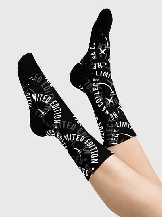 Crew Socks Fake Smile Club - Black