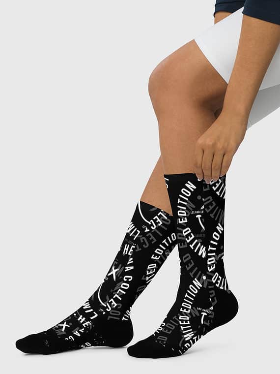 Crew Socks Fake Smile Club - Black