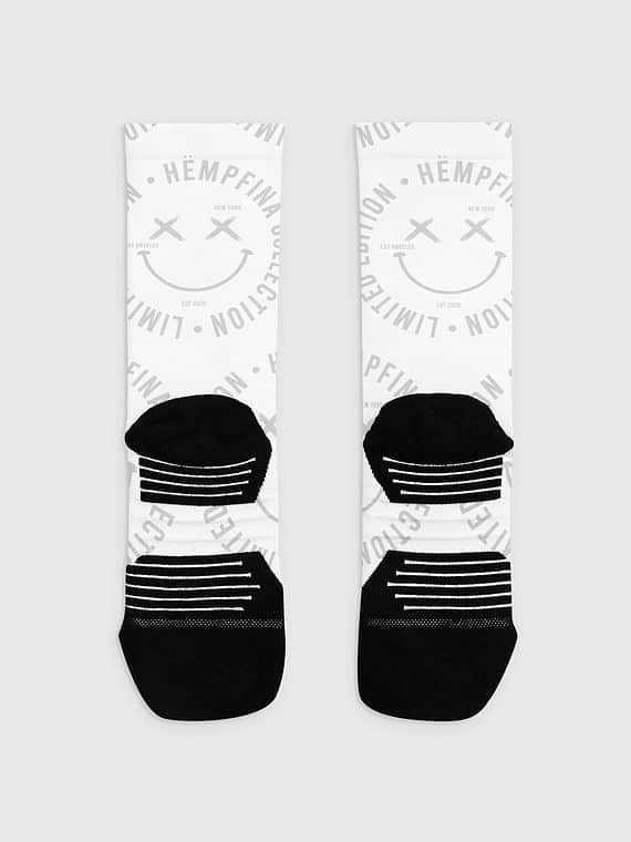 Crew Socks Fake Smile Club - Black-White
