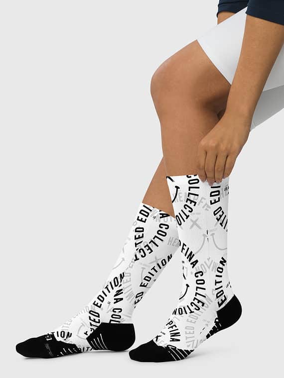 Crew Socks Fake Smile Club - White