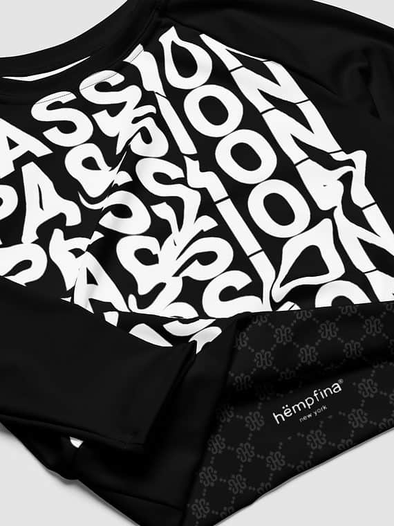 Long-Sleeve Crop Top Passion - Black