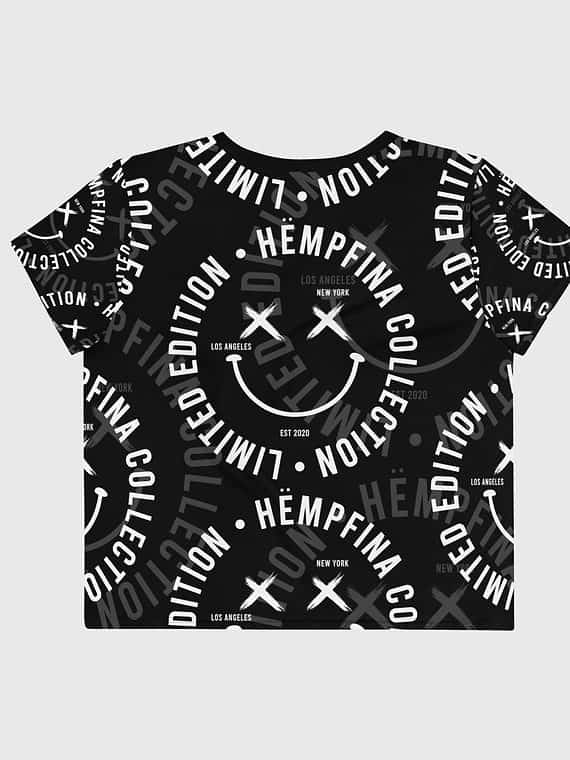 Crop Tee Fake Smile Club - Black