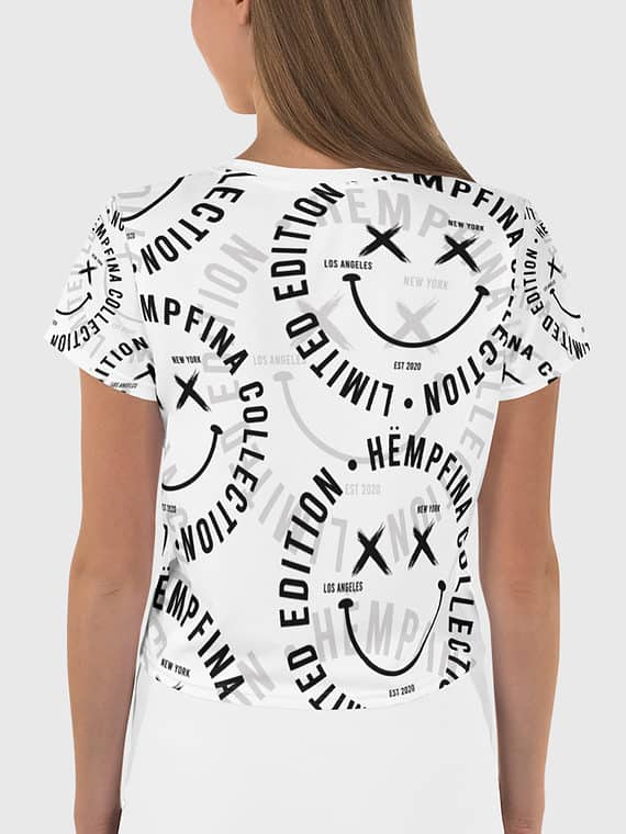 Crop Tee Fake Smile Club - White