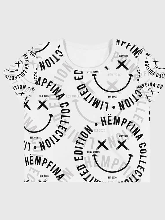 Crop Tee Fake Smile Club - White