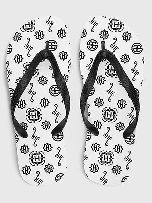 Sandals Signature Motif - White