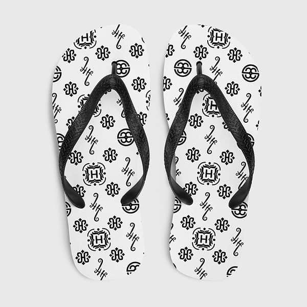 Sandals Signature Motif - White