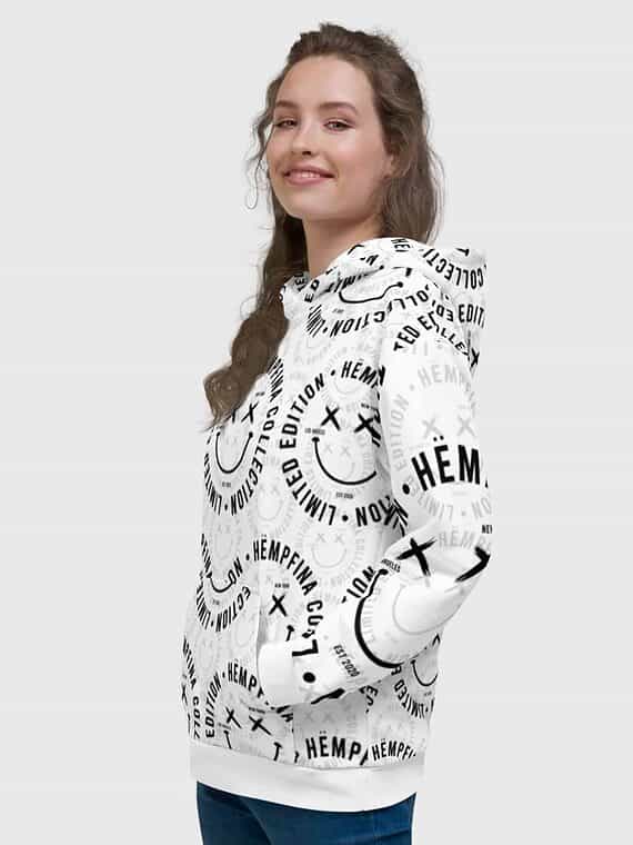 Hoodie Fake Smile Club - White
