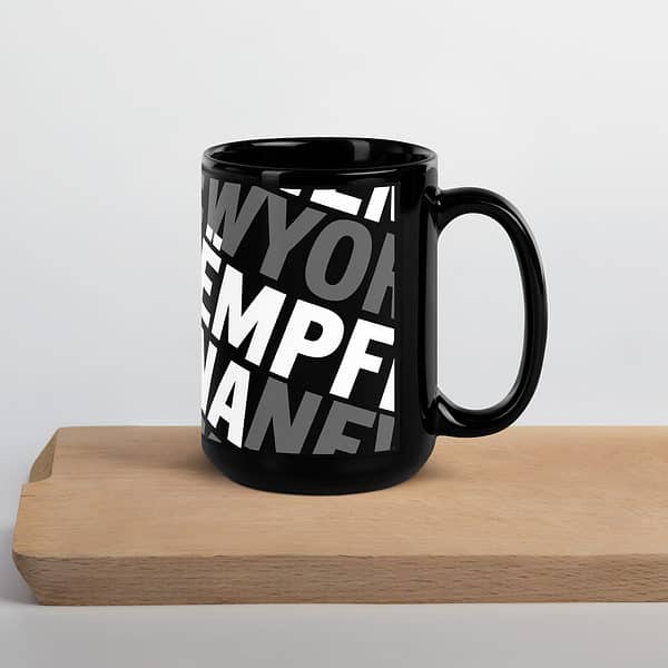 Coffee Mug 15oz. Lettername Design - Black