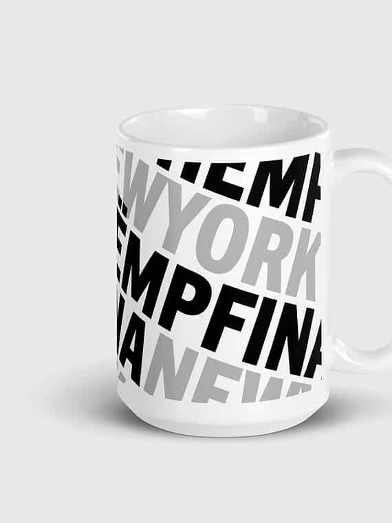 Coffee Mug 15oz. Lettername Design - White