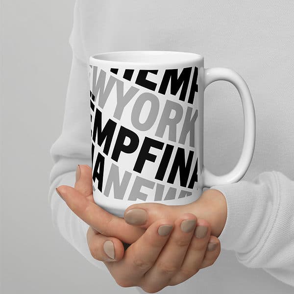 Coffee Mug 15oz. Lettername Design - White