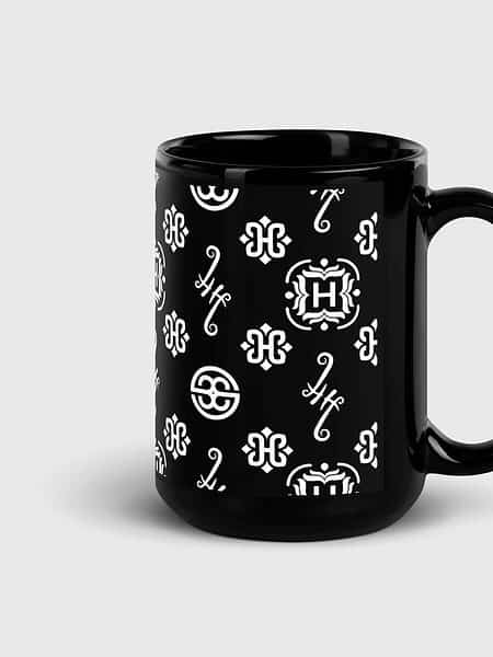 Coffee Mug 15oz. Signature Motif - Black