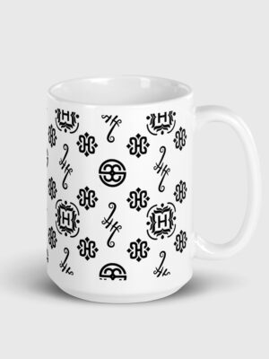 Coffee Mug 15oz. Signature Motif - White