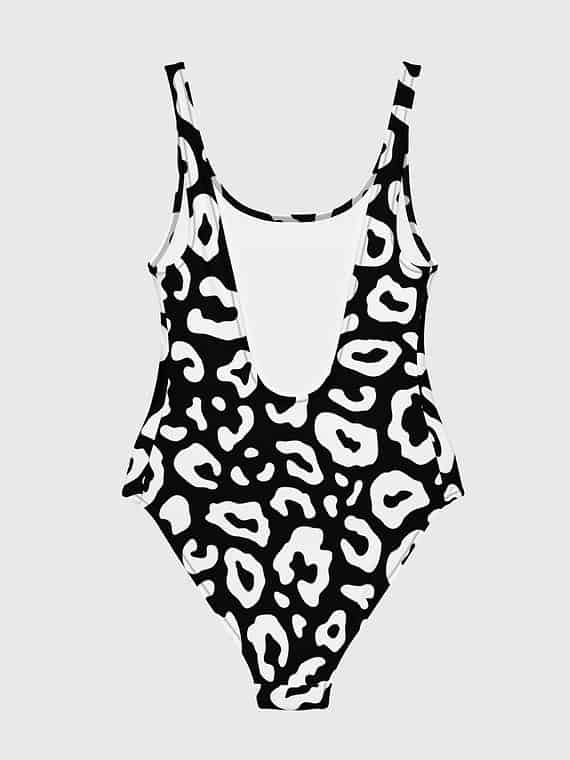 Swimsuit Leopard Print - Black