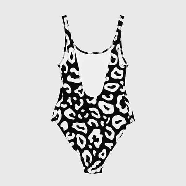 Swimsuit Leopard Print - Black