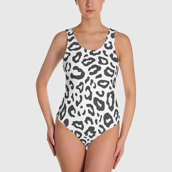 Swimsuit Leopard Print - White