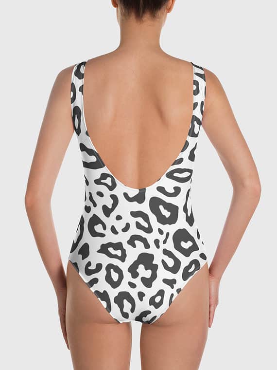 Swimsuit Leopard Print - White