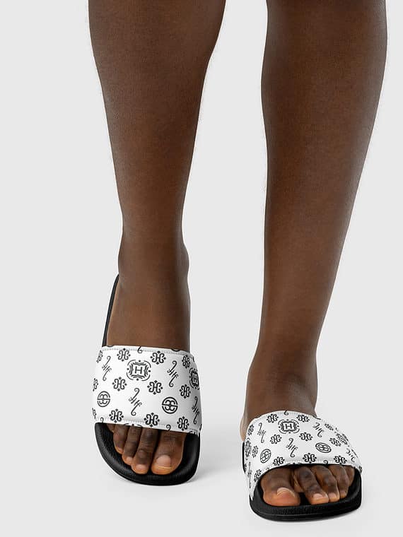 Slides Signature Motif - White