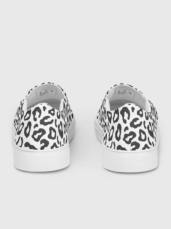 Canvas Slip-Ons Leopard Print - White