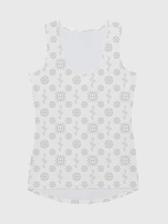Tank Top Signature Motif - White